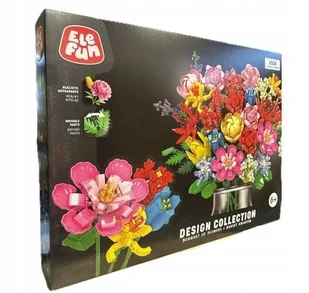 Elefun Design Collection XXL Bukiet kwiatów Klocki KWIATY 2528 elementów - Klocki - miniaturka - grafika 1