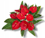 Sztuczne kwiaty - DUŻY STROIK NA CMENTARZ GRÓB XXL KWIATY NA GRÓB MISA Z OBCIĄŻENIEM - miniaturka - grafika 1