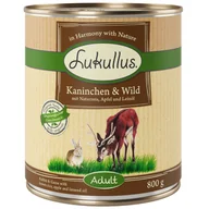 Mokra karma dla psów - 24 x 400 g Megapakiet Lukullus Natural, Królik i dziczyzna - miniaturka - grafika 1