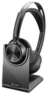 Akcesoria do telefonów stacjonarnych - Poly Voyager Focus 2 VFOCUS2-M C bezprzewodowy zestaw słuchawkowy stereo z USB-C, z podstawką ładującą, certyfikowany dla Microsoft Teams - miniaturka - grafika 1