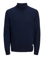 Swetry męskie - JACK & JONES Jorwoodland Knit Roll Neck sweter męski, granatowy blezer, XL - miniaturka - grafika 1