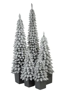 Choinka sztuczne Ośnieżony Świerk Zakopiański Slim w Antracytowej kwadratowej donicy 160 cm - Choinki - miniaturka - grafika 1
