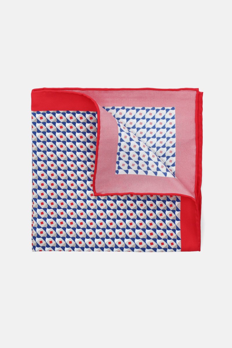 Poszetka Jedwabna w Geometryczny Wzór