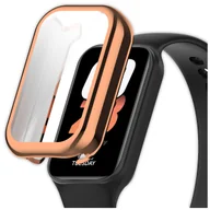 Akcesoria do smartwatchy - Pełne etui 2w1 ochronne 360° Vanfone do Xiaomi Mi Smart Band 8 Active/Redmi Smart Band 2, różowe złoto - miniaturka - grafika 1