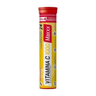 Suplement diety, Witamina C 1000 Maxxx, 24 tabletki musujące - Witaminy i minerały - miniaturka - grafika 1