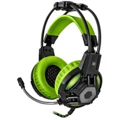Słuchawki - Defender Lester Gaming czarno-zielone - miniaturka - grafika 1
