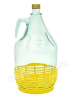 Domowy wyrób alkoholu - Gąsior Dama 5L w koszyku z nakrętką - miniaturka - grafika 1