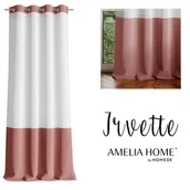 Firany - Firana IRVETTE kolor biały przelotki przelotki srebrne woal, velvet 140x270 ameliahome - SCURT/AH/IRVETTE/EYELETS/BROWN/140X270 - miniaturka - grafika 1