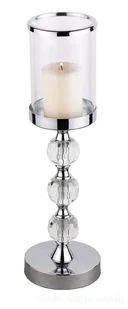 Świecznik Szklany Lampion Glamour 3 Kryształ. Kule - Lampiony i znicze - miniaturka - grafika 1