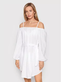 Sukienki - Seafolly Sukienka letnia Double Cloth 54607-CU Biały Relaxed Fit - grafika 1