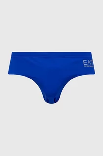 Stroje kąpielowe - EA7 Emporio Armani kąpielówki kolor niebieski - grafika 1