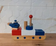 Klocki - Drewniany Statek z Klocków Helikopter - miniaturka - grafika 1