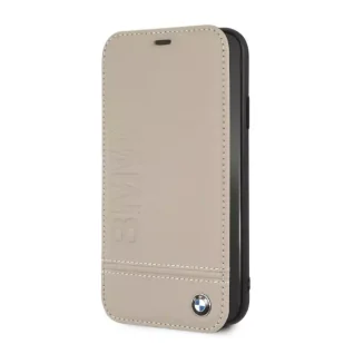 Etui ochronne na telefon BMW BMFLBKI61LLST do Apple iPhone Xr book beżowy/taupe Logo Imprint - Etui i futerały do telefonów - miniaturka - grafika 2