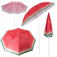 Parasole ogrodowe - Parasol ogrodowy plażowy regulowany 150cm łamany arbuz - miniaturka - grafika 1