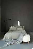 Narzuty - Wełniana beżowa narzuta - miniaturka - grafika 1