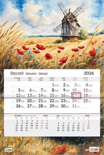 Kalendarz 2026 jednodzielny Młyn - kalendarz - Kalendarze - miniaturka - grafika 1