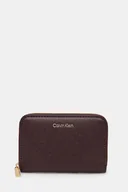 Portfele - Calvin Klein portfel damski kolor bordowy LV04F1091G - miniaturka - grafika 1