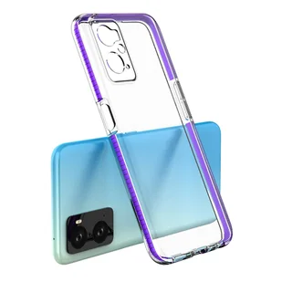 Spring Case etui Realme 9i, Oppo A36 / A76 / A96 silikonowy pokrowiec z ramką jasnoniebieskie - Etui i futerały do telefonów - miniaturka - grafika 3