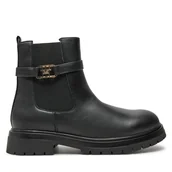 Buty dla dziewczynek - Botki Tommy Hilfiger Chelsea Boot T3A5-33572-1351 S Czarny - miniaturka - grafika 1