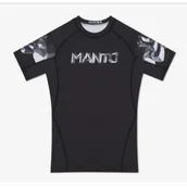Kimona, stroje i obuwie - MANTO Rashguard Krótki Rękaw METAL Black - miniaturka - grafika 1