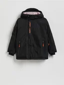 Kurtki i płaszcze dla chłopców - Reserved - Ocieplana kurtka z kapturem - czarny - miniaturka - grafika 1
