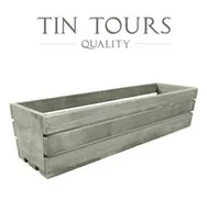 Donice - ZIELONA DREWNIANA SKRZYNKA NA KWIATY I ZIOŁA 60x18x15 cm - miniaturka - grafika 1