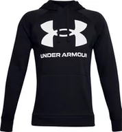 Bluzy męskie - Under Armour Bluza męska Rival Fleece Big Logo HD czarna r. XL (1357093 001) - miniaturka - grafika 1