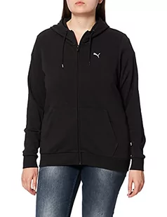 PUMA Damska bluza z kapturem ESS S Logo Full-Zip Hoodie czarny Puma Black L - Bluzy damskie - miniaturka - grafika 1