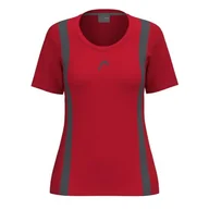 Koszulki i topy damskie - HEAD Club 25 Tech T-shirt damski, czerwony - miniaturka - grafika 1