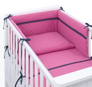 MAMO-TATO 3-el pościel do łóżeczka 60x120 MUŚLIN DOUBLE GAUZE dla niemowląt 90x120 - Turmalin - Pościel dla dzieci - miniaturka - grafika 1