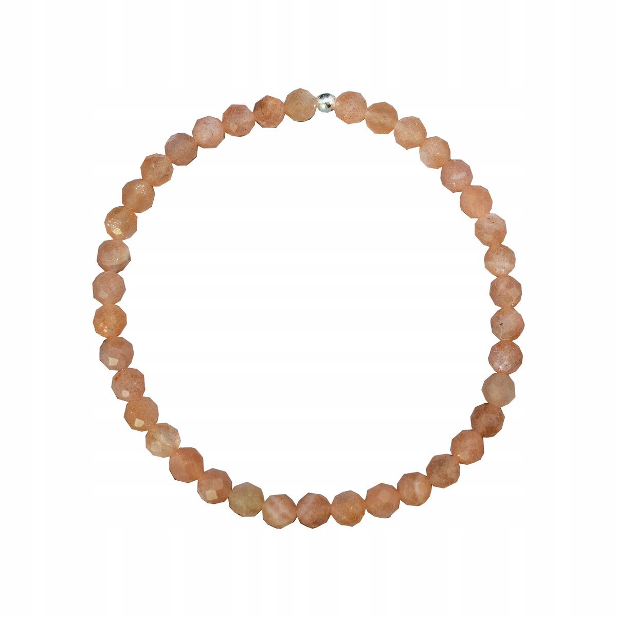 Bransoletka KAMIEŃ SŁONECZNY faset. 4,5mm gumka agalag, bez marki, AG00000852