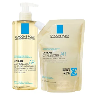 Zestaw La Roche-Posay Lipikar AP+ olejek myjący uzupełniający poziom lipidów przeciw podrażnieniom skóry 400 ml + zapas 400 ml - Kosmetyki kąpielowe dla dzieci - miniaturka - grafika 1