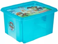 Pudła i pojemniki do przechowywania - Pojemnik obrotowy z pokrywą karolina "paw patrol" 24 l niebieski - miniaturka - grafika 1