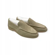 Mokasyny męskie - Mokasyny męskie zamszowe Old Money 43 - miniaturka - grafika 1