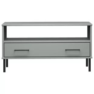 Lumarko Stolik kawowy OSLO, metalowe nóżki, szary, 85x50x45 cm, drewno - Ławy i stoliki kawowe - miniaturka - grafika 5