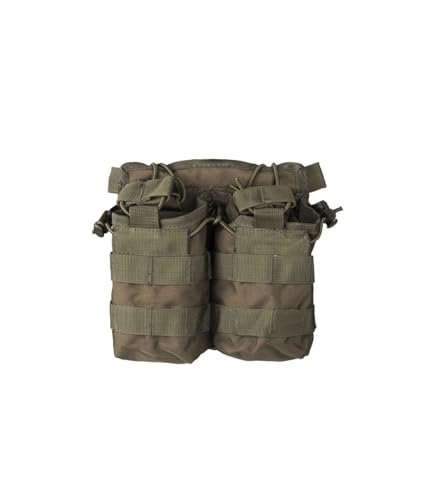 Miltec Podwójny uchwyt do ładowarki M4/M16 Olive Open Top (miękkie mocowanie) Dorosły Unisex, Zielony OD, jeden rozmiar