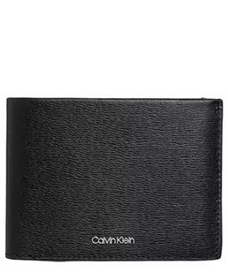 Calvin Klein Męskie portfele Median Trifold 10CC W/monety, Ck Black, jeden rozmiar - Portfele - miniaturka - grafika 1