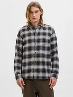 Koszule męskie - Jack & Jones Koszula "James" w kolorze szaro-czarnym - miniaturka - grafika 1