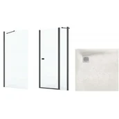 Kabiny prysznicowe - Zestaw Roca Capital kabina prysznicowa 90x90 cm kwadratowa MaxiClean z brodzikiem Terran beż (AM4609016M, AM4409016M, AP10338438401650) - miniaturka - grafika 1