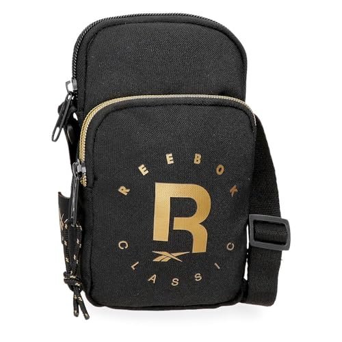 Reebok Gold Mała torba na ramię Czarny 11x17,5x4 cm Poliester by Joumma Bags