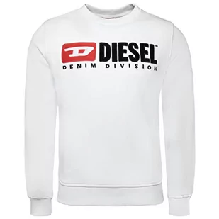 Diesel Męska bluza S-Ginn-div Felpa, Jasna biel (A03758-0gead-100), S - Bluzy męskie - miniaturka - grafika 1