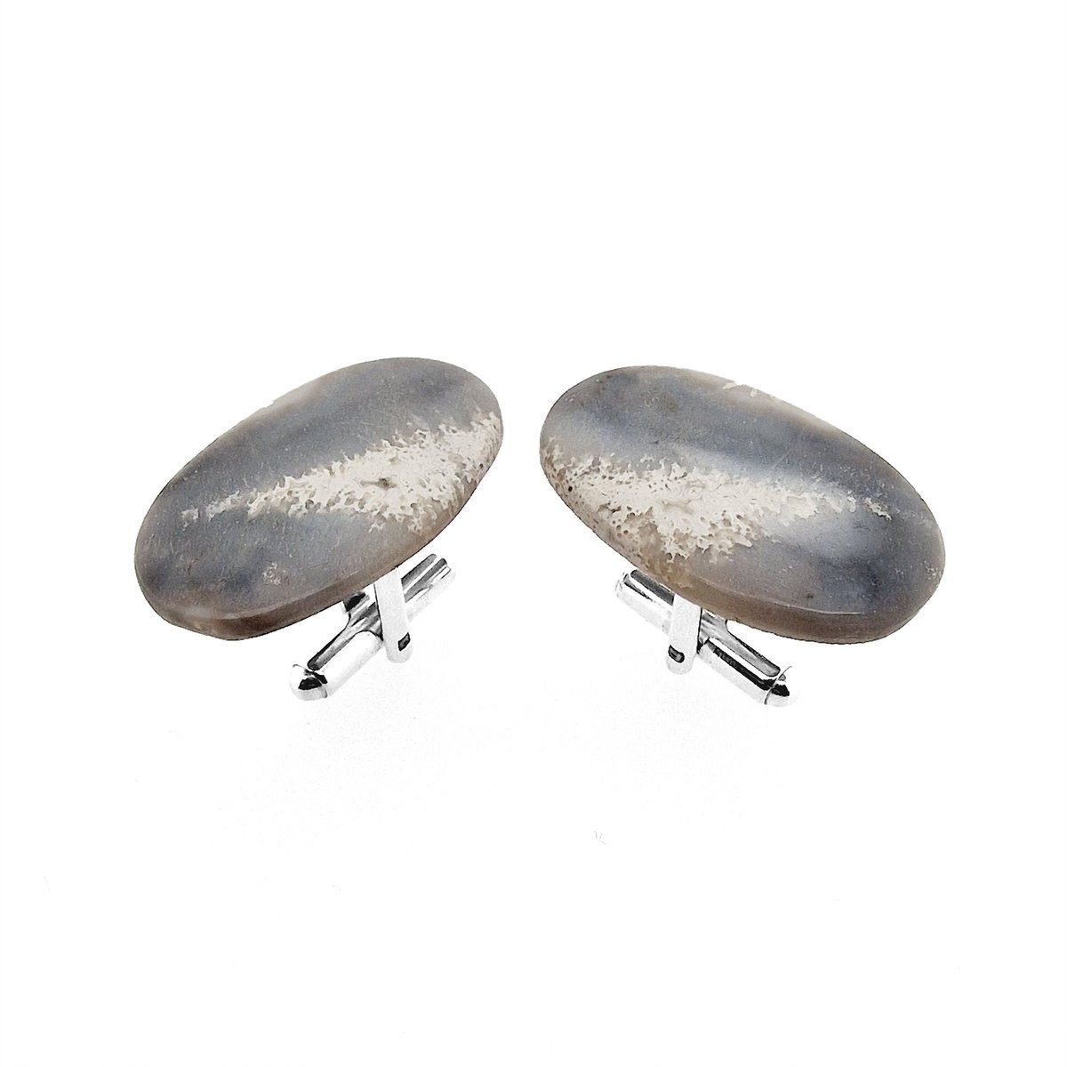 Spinki do mankietów Agat Crazy Lace (S1039) Srebro [925]