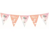 Baby shower i roczek - Godan Baner flagi Mam już roczek z króliczkiem dla dziewczynki - 3,26 m PG-BRKR - miniaturka - grafika 1