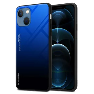 Etui Cadorabo do Apple iPhone 13 MINI Etui ochronne w kolorze czarnym Etui na telefon komórkowy Etui z TPU Etui ze szkła hartowanego - Etui i futerały do telefonów - miniaturka - grafika 1