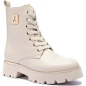 Botki damskie - Patrizia Pepe Botki z dodatkiem skóry - miniaturka - grafika 1