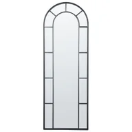 Lustra - Lustro ścienne metalowe 60 x 170 cm czarne CROSSES Lumarko! - miniaturka - grafika 1