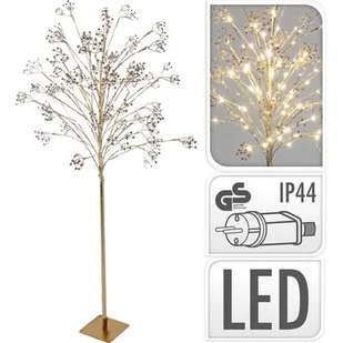 Drzewo 150 cm złote 102 LED - Ozdoby bożonarodzeniowe - miniaturka - grafika 1