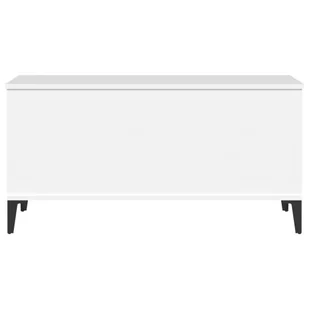 Lumarko Stolik kawowy, biały 90x44,5x45 cm, materiał drewnopochodny - Ławy i stoliki kawowe - miniaturka - grafika 8