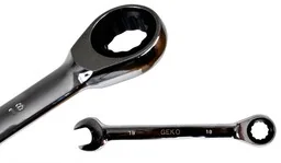 Geko Klucz płasko oczkowy z grzechotką 16mm grzechotka G10316 - Klucze i nasadki - miniaturka - grafika 1