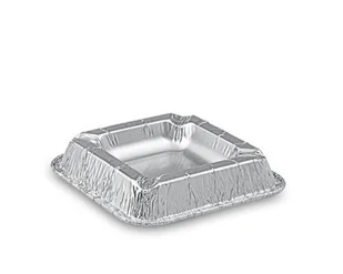 popielniczka aluminiowa 100szt. kwadrat | 39-12 - Akcesoria i części AGD - miniaturka - grafika 1
